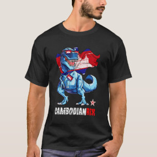 T-shirt Cambodianrex Drapeau cambodgien fière Dinosaure am