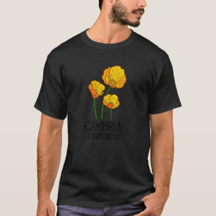 T-shirt Cambria Californie CA Flower State City Vint