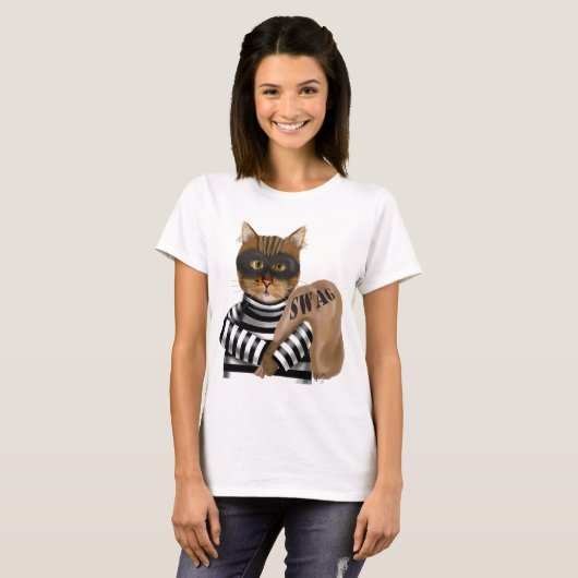 T-shirt Cambriolage de chat (Devant entier)