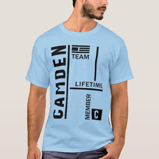 T-shirt Camden Nom personnalisé Cadeau Anniversaire (Devant)