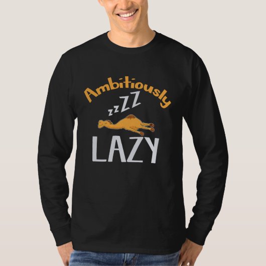 T-shirt Camel Ambitious Lazy Sleep  Motivate Inspire (Devant)