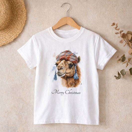 T-shirt Camel de Noël, personnalisable
