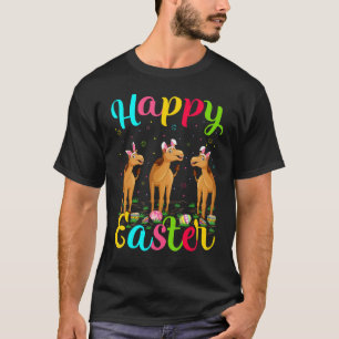 T-shirt Camel Drôle OEuf de Pâques Camel lapin Joyeux Pâqu