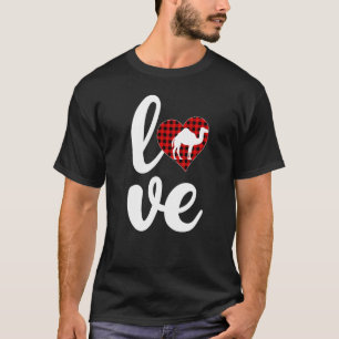 T-shirt Camel Funny Buffalo Plaid Love Camel Valentine S D