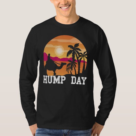 T-shirt Camel Hump Day Voyageur Palm coucher de soleil mer (Devant)
