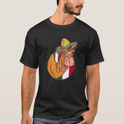 T-shirt Camel mexicain Casquette Sombrero Funny Camel Life (Devant)