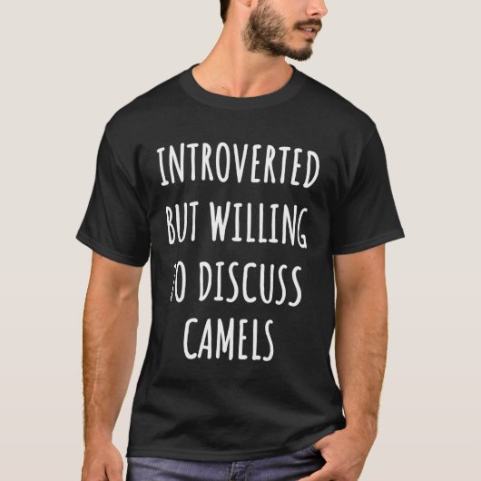 T-shirt Camel Pour Introveries (Devant)