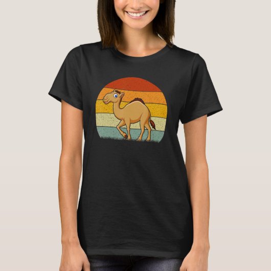 T-shirt Camel Retro Style Vintage (Devant)