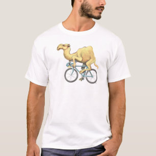 T-shirt Camel Riding a Bicycle