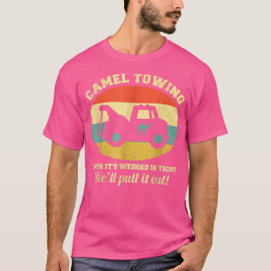 T-shirt Camel Towing Retro Adult Hummor Saying Funny Hallo