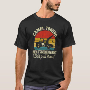 T-shirt Camel Towing Vintage Tow Truck Retro Humour adulte