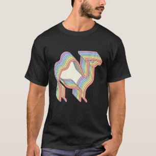 T-shirt Camel Yikes Esthétique Arc-en-ciel Animal Pastel V
