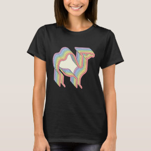 T-shirt Camel Yikes Esthétique Arc-en-ciel Animal Pastel V