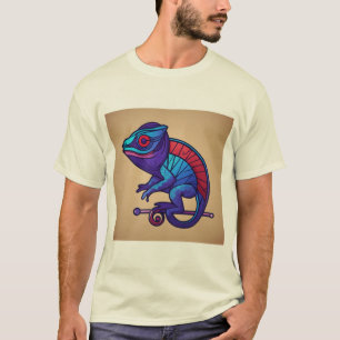 T-shirt Caméléon au voile néon.