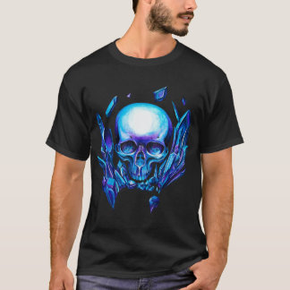 T-shirt caméléon bleu crâne