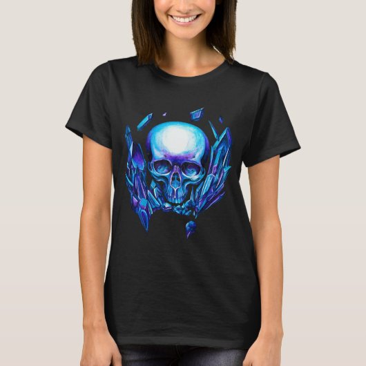 T-shirt caméléon bleu crâne (Devant)