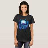 T-shirt caméléon bleu crâne (Devant entier)