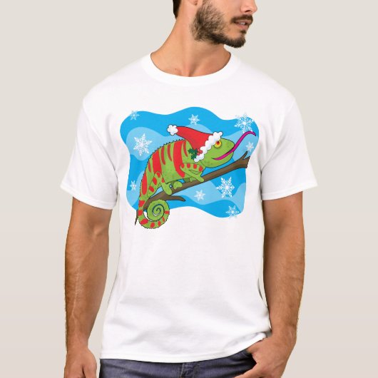 T-shirt Caméléon de Noël (Devant)