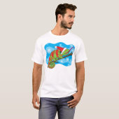 T-shirt Caméléon de Noël (Devant entier)