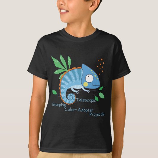 T-shirt Caméléon - Lézard coloré - Éduquer (Devant)
