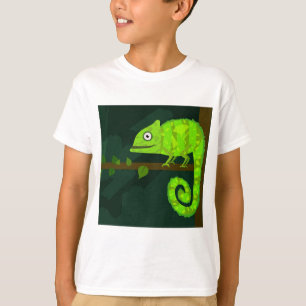 T-shirt Caméléon mignon vert
