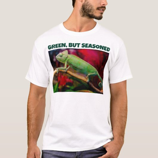T-shirt Caméléon Vert Drôle (Devant)