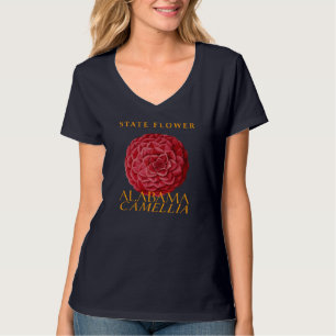 T-shirt Camélia Japonica, fleur du territoire de l'Alabama