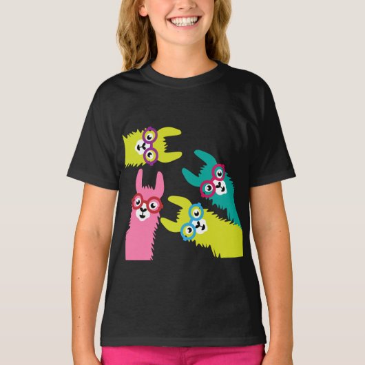 T-Shirt Camélid Coloré Llama (Devant)