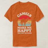 T-shirt Camels me rendre heureux Sunset Retro pour hommes (Design devant)