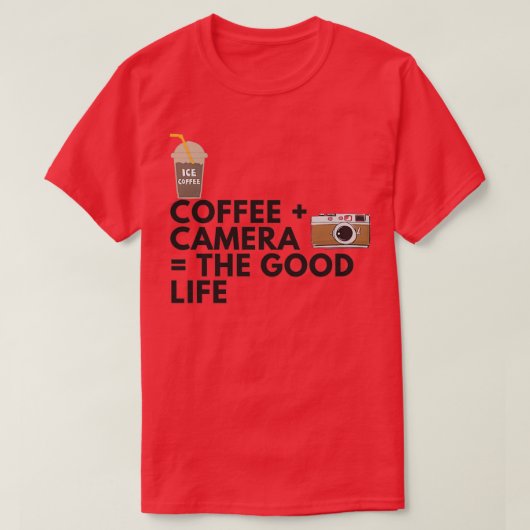 T-shirt Caméra à café The Good Life 2 (Design devant)