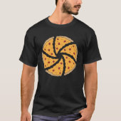 T-shirt Camera Aperture Pizza Slices Photography (Devant)
