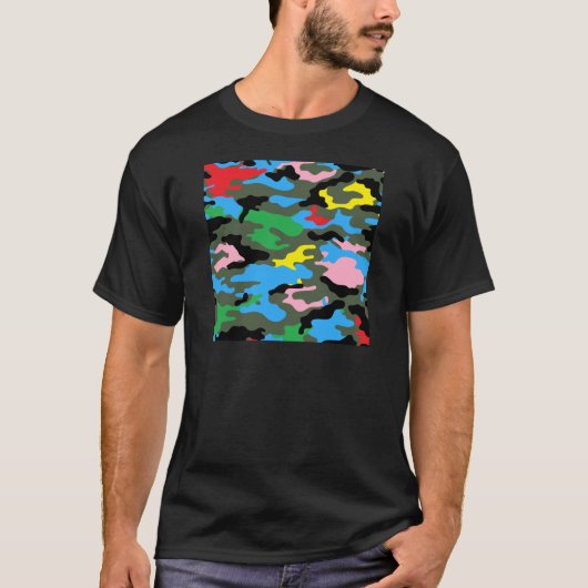 T-shirt caméra arc-en-ciel (Devant)