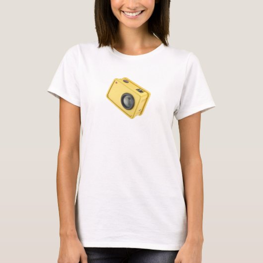T-shirt Caméra d'action jaune (Devant)