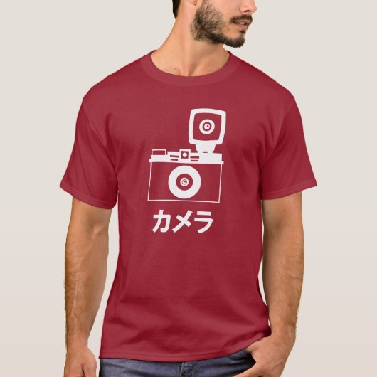 T-shirt caméra en Katakana (caractères japonais) (Devant)