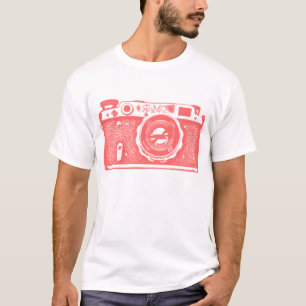 T-shirt Caméra géante soviétique russe - rose tropicale