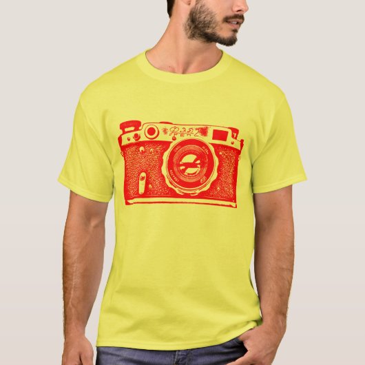 T-shirt Caméra géante soviétique russe - Rouge (Devant)