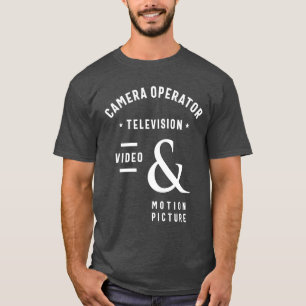 T-shirt Caméra Opérateur Télévision, Vidéo Titre du travai