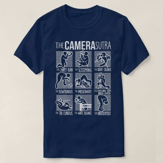 T-shirt Caméra Sutra Drôle Photographe Caméra (Design devant)