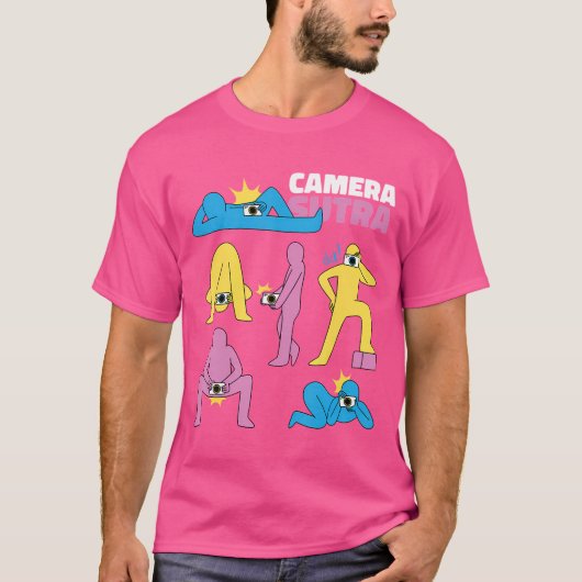 T-shirt Camera Sutra Poses 2 Funny Photography (Devant)
