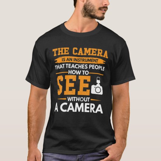 T-shirt Caméraman d'action de caméra lumineuse (Devant)