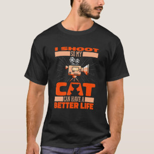 T-shirt Cameraman Vidéographie de chat Vidéographe Cameram