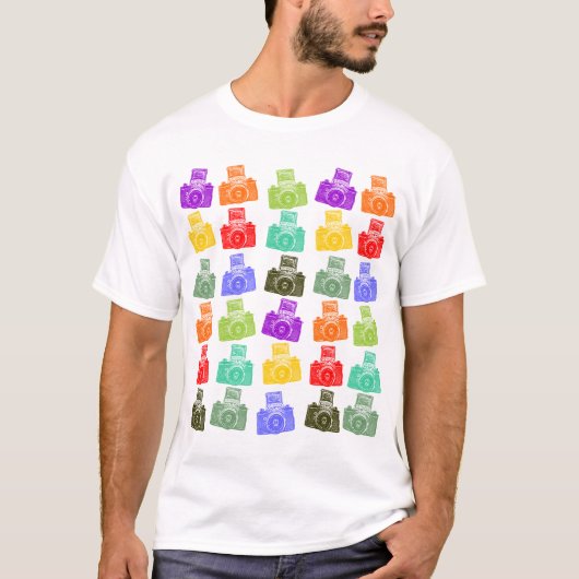 T-shirt Caméras colorés (Devant)