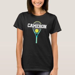 T-shirt Cameron Nom Joueur De Tennis Garçons Ball Et Racke