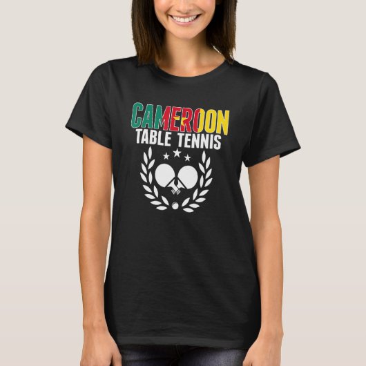 T-shirt Cameroon Table Tennis Cameroonian Ping Pong Suppo (Devant)