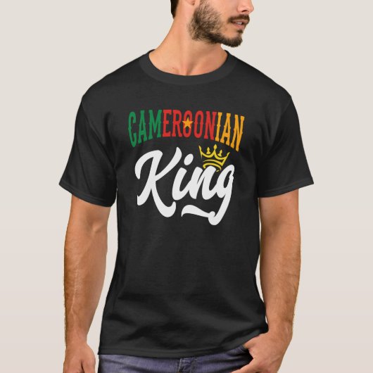 T-shirt Cameroonian King Cameroon Cameroonian Cameroon Fla (Devant)