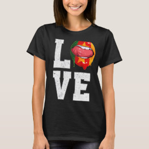 T-shirt Cameroun Drapeau Football Fan Amour Camerounais