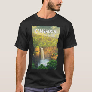 T-shirt Cameroun Illustration Voyage Art Vintage