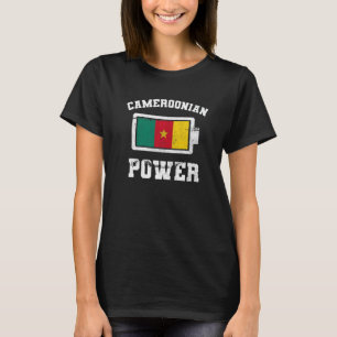 T-shirt Cameroun Pavillon camerounais Fière Batterie Power