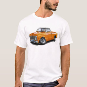 T-shirt Camion 1970-72 supérieur Orange-Blanc de Chevy C10