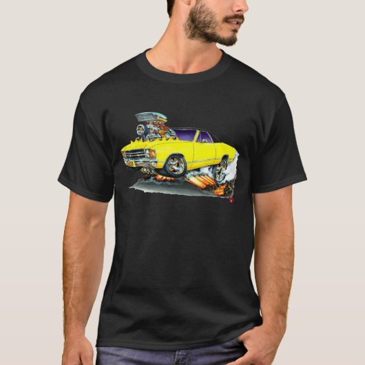 T-shirt Camion 1971-72 Jaune-Noir d'EL Camino (Devant)